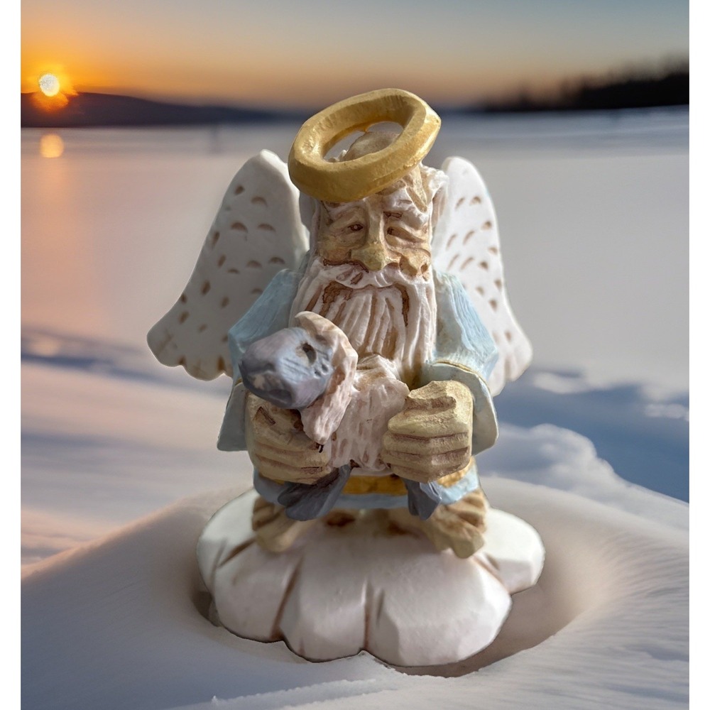 David Frykman's 1994 The Oldest Angel Holding Lamb Figurine # DF3106